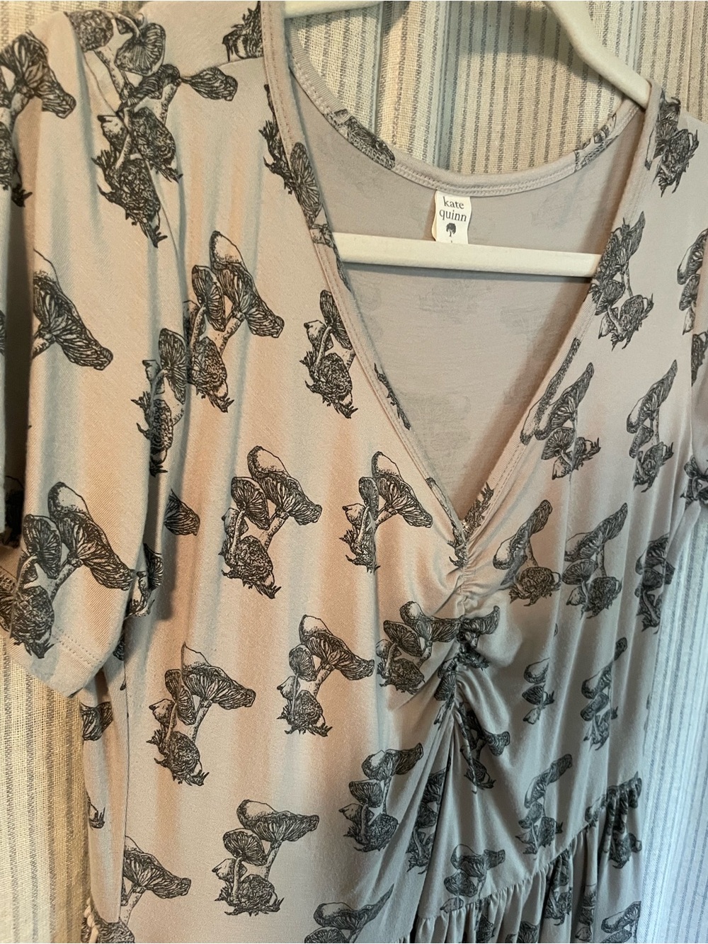 Kate Quinn Gray Mushroom Twirl Dress (Bamboo)